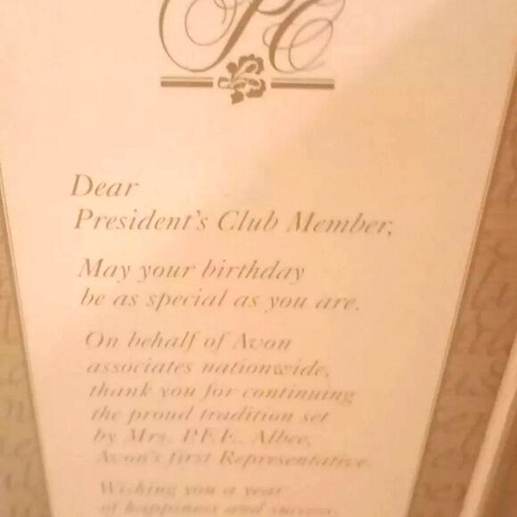 Avon President''s Club 1997 Birthday Gift Gold Tone Mrs Albee Bookmark  NIB - Picture 3 of 4